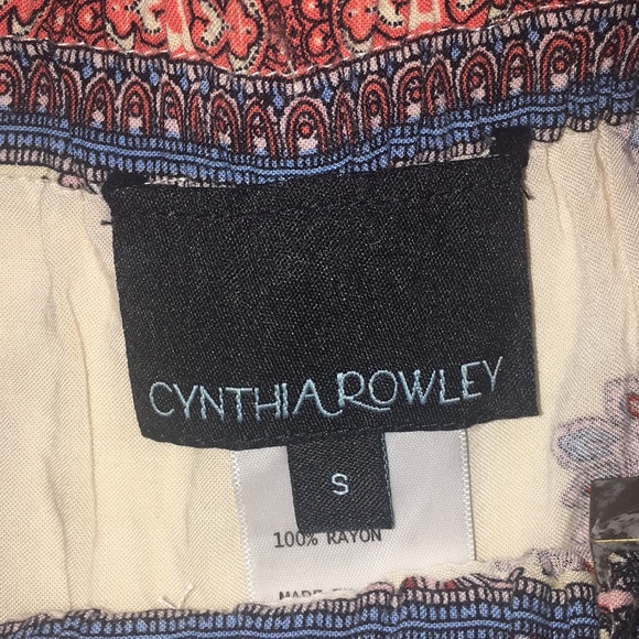 Cynthia Rowley bohemian print wide pants - Picture 3 of 6
